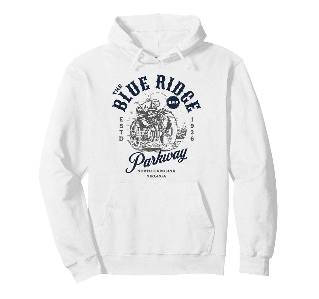 Blue Ridge Parkway Motorcycle Hoodie - Novelty Apparel for Adults - T-Shirt, Sweatshirt, Hoodie