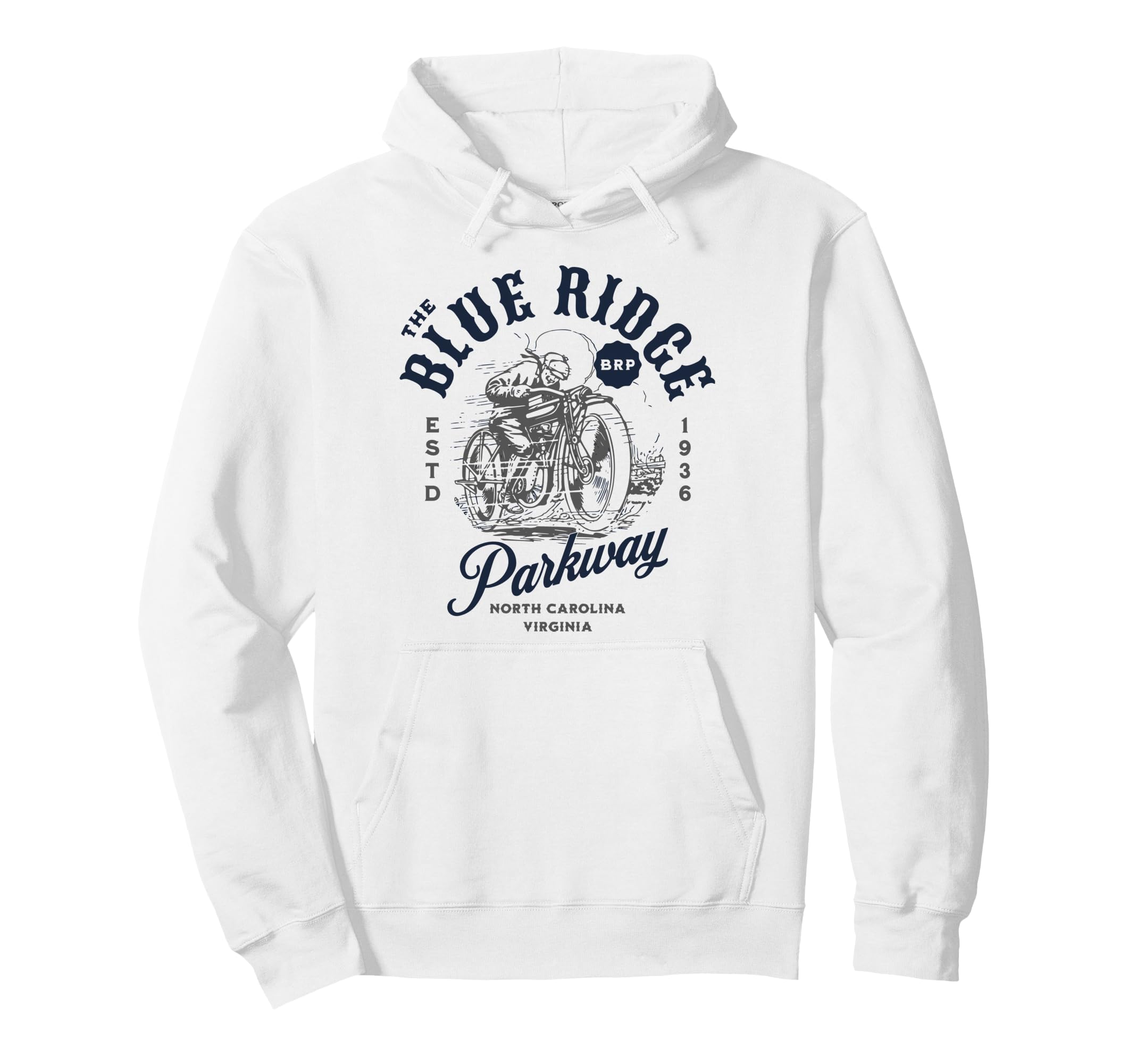 Blue Ridge Parkway Motorcycle Hoodie - Novelty Apparel for Adults - T-Shirt, Sweatshirt, Hoodie