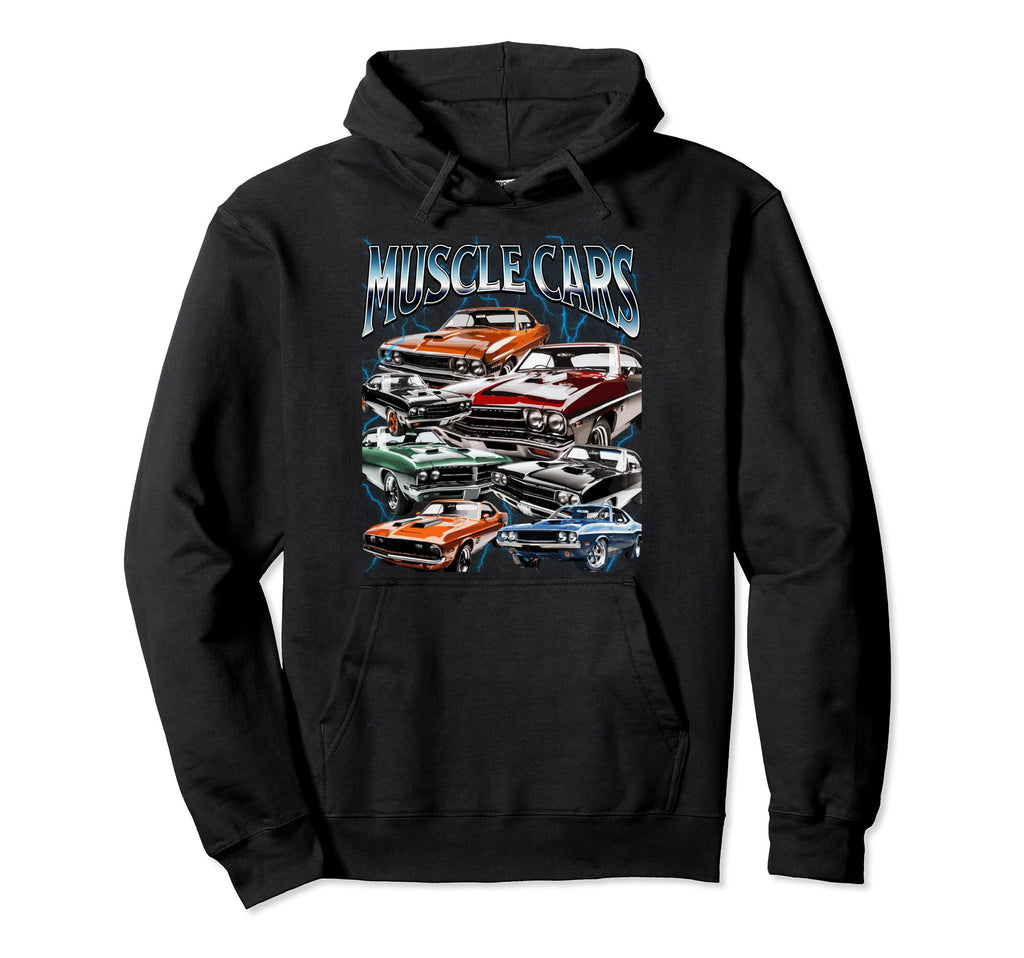 Muscle Cars 90S Car American Shows Fun Hoodie - Trendy Graphic Men Women - T-Shirt, Sweatshirt, Hoodie