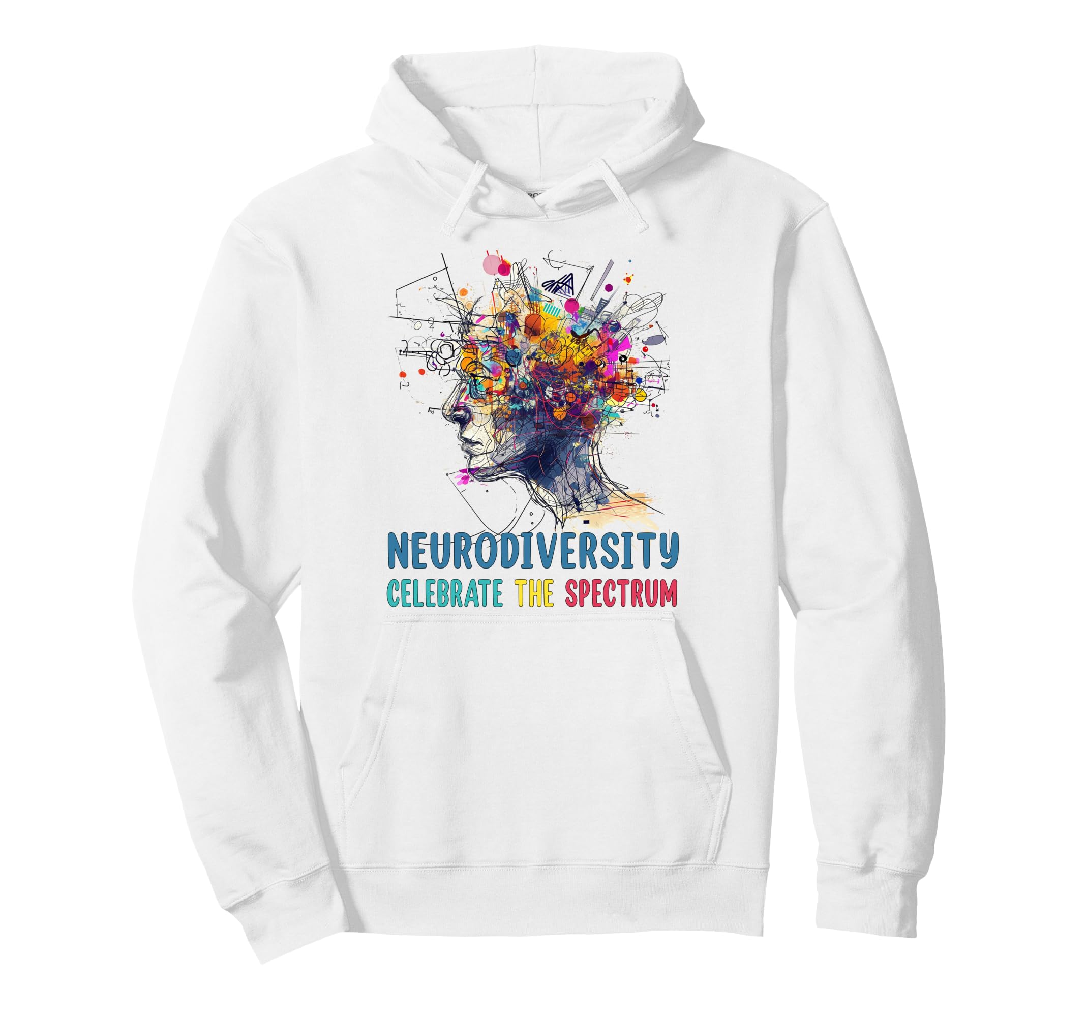 Neurodiversity Brain Autism Hoodie - Casual Everyday Wear Men Women - T-Shirt, Sweatshirt, Hoodie