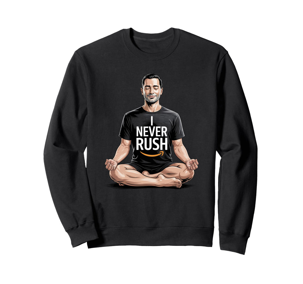 I Never Rush Inspiring Relaxing Sweatshirt - Fun Novelty Design for Adults - T-Shirt, Sweatshirt, Hoodie