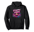 1980S Synthwave Synth Vibes Watercolor Art Hoodie - Graphic Print Unisex - T-Shirt, Sweatshirt, Hoodie