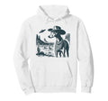 Greyhound Ufo Alien Western Cowboy Greyhound Hoodie - Unique Graphic Unisex - T-Shirt, Sweatshirt, Hoodie