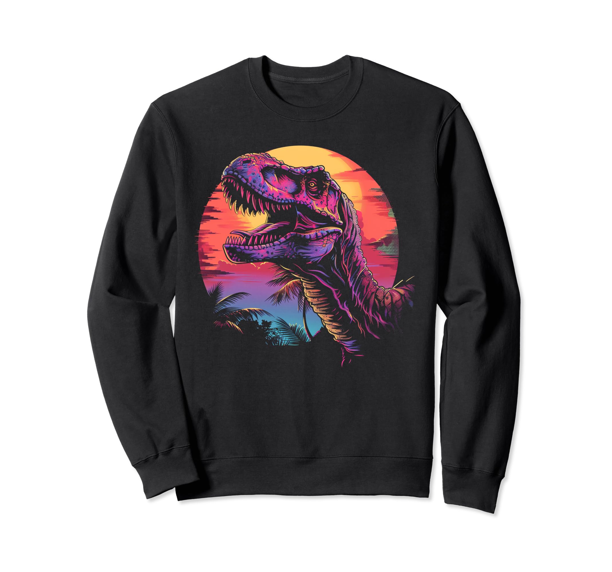 T Rex Dinosaur Vaporwave Sweatshirt - Aesthetic Graphic Men Women - T-Shirt, Sweatshirt, Hoodie