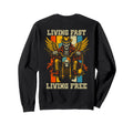Living Fast Free Motorcycle Biker Sweatshirt - Novelty Apparel Unisex - T-Shirt, Sweatshirt, Hoodie