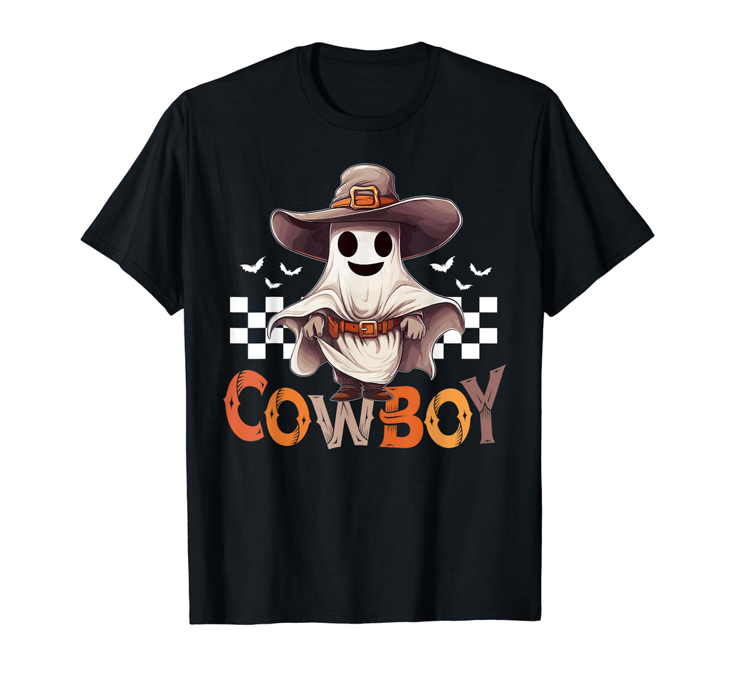 Funny Western Halloween Cowboy Ghost T-Shirt - Custom Art Print Unisex - T-Shirt, Sweatshirt, Hoodie