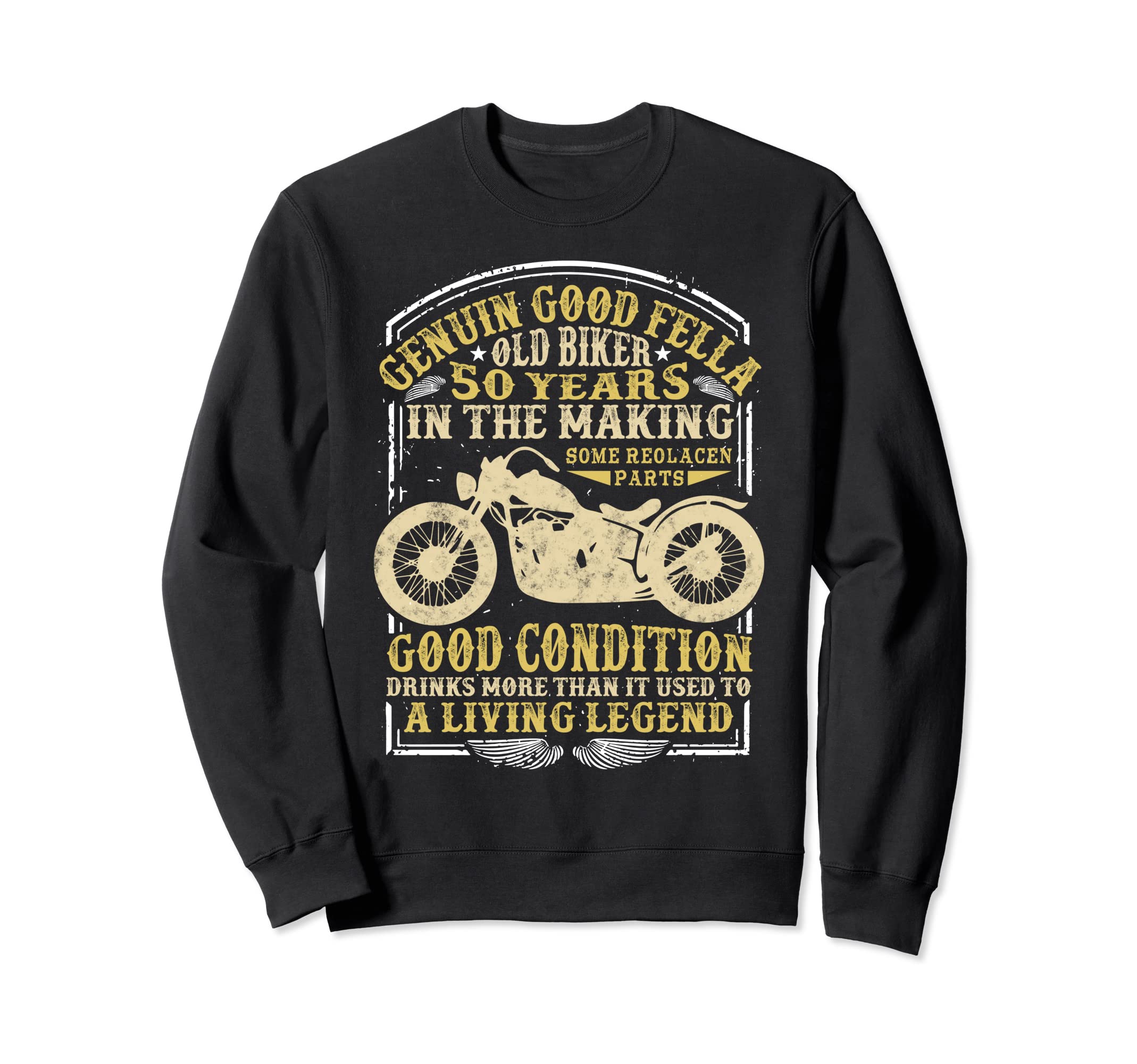 50 Years Old Biker Birthday Sweatshirt - Graphic Print Men Women - T-Shirt, Sweatshirt, Hoodie