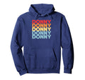 Colorful Block Letter Repeat Donny Name Hoodie - Minimalist Print Men Women - T-Shirt, Sweatshirt, Hoodie