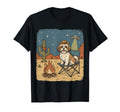 Funny Shih Tzu Cowboy Dog Western Art T-Shirt - Aesthetic Graphic Unisex - T-Shirt, Sweatshirt, Hoodie