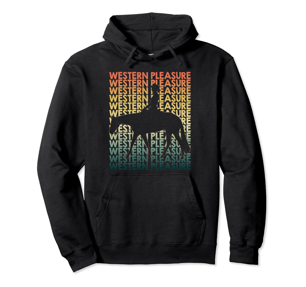 Western Pleasure Repetitive Equestrian Hoodie - Novelty Apparel for Adults - T-Shirt, Sweatshirt, Hoodie