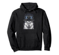 Shiba Inu Wearing Motorcycle Helmet Hoodie - Fun Novelty Design Men Women - T-Shirt, Sweatshirt, Hoodie