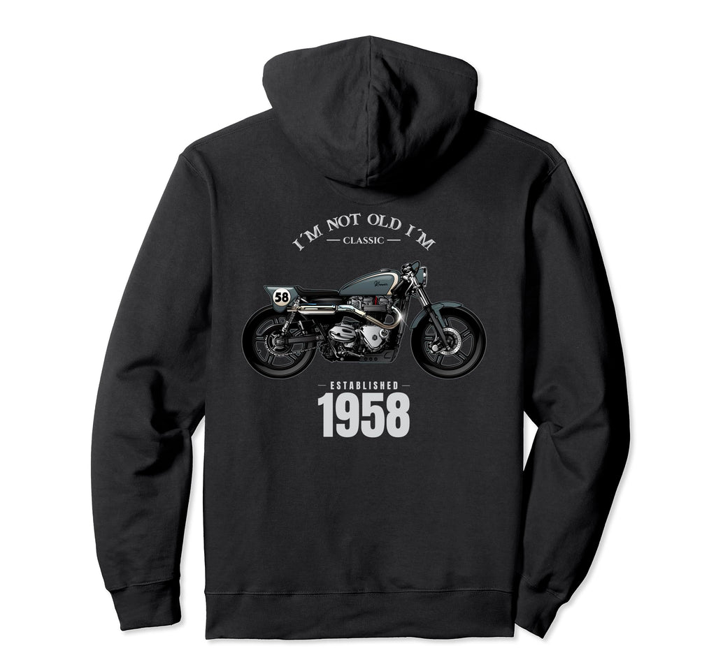66Th Birthday Gift Motorcycle Hoodie - Unique Graphic for Adults - T-Shirt, Sweatshirt, Hoodie