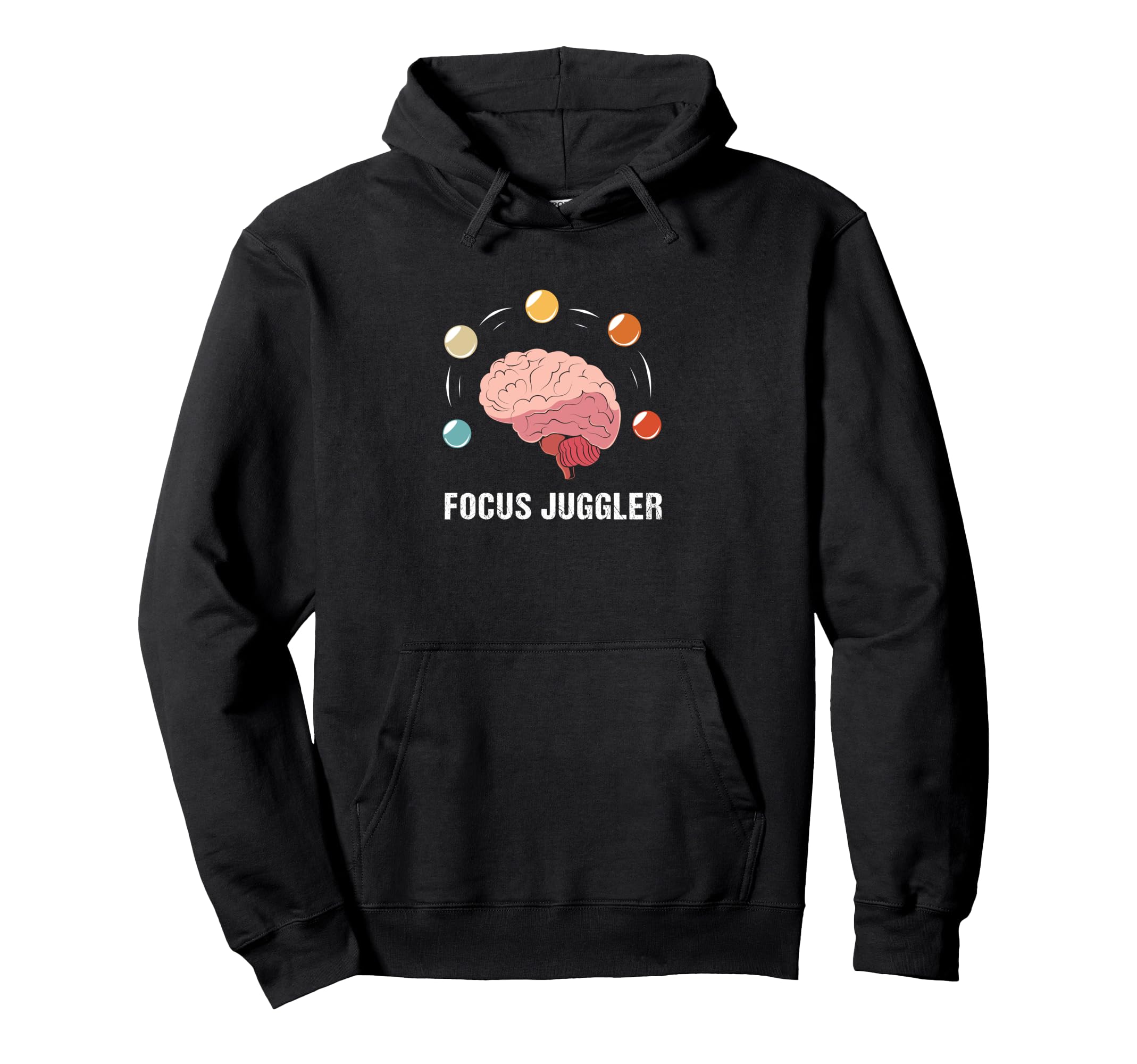 Human Brain Focus Juggler Adhd Warrior Hoodie - Graphic Print Men Women - T-Shirt, Sweatshirt, Hoodie
