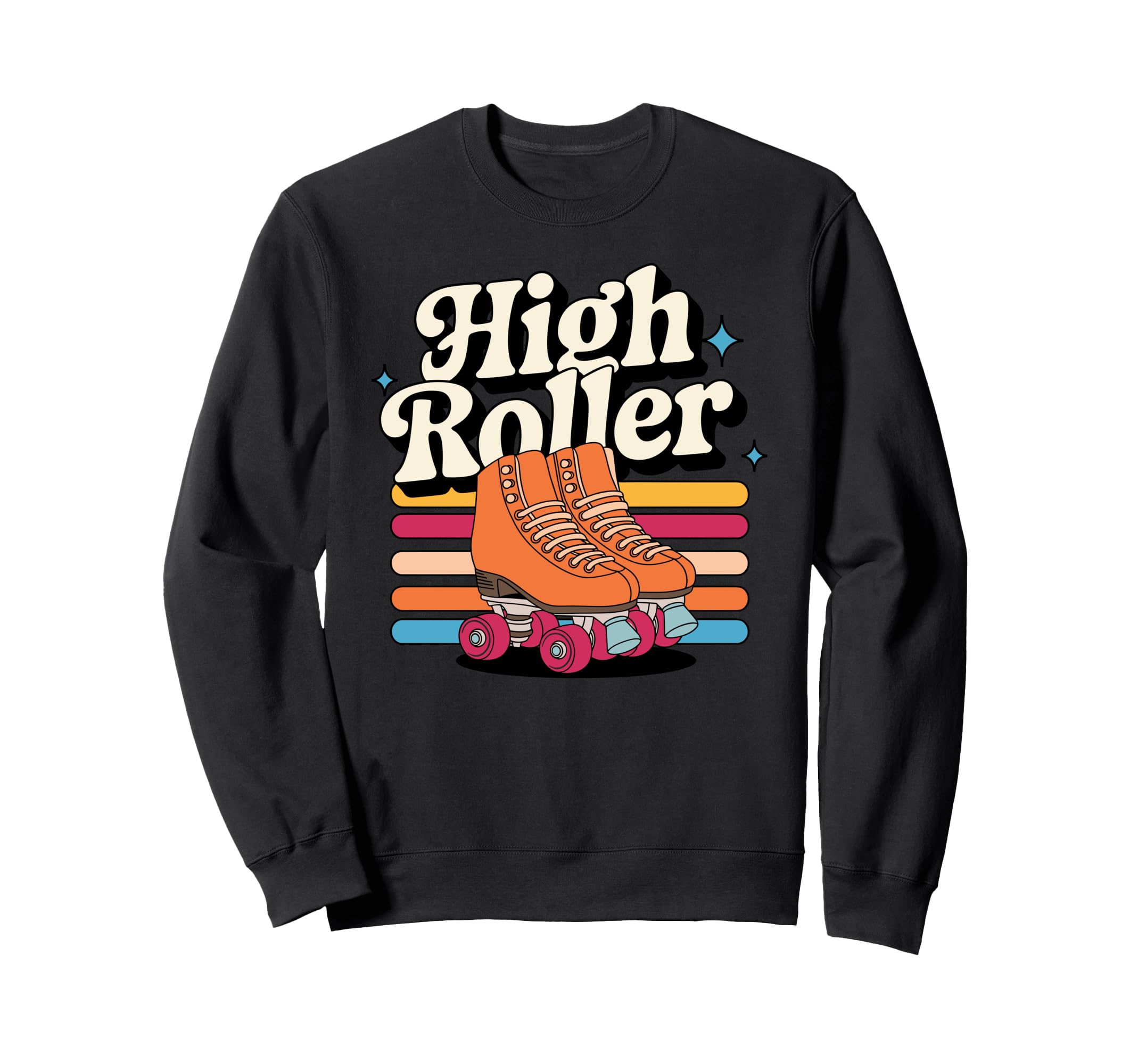 High Roller Roller Skating Roller Sweatshirt - Custom Art Print for Adults - T-Shirt, Sweatshirt, Hoodie