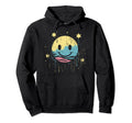 Kawaii Moon Distressed Hippie Vibes Hoodie - Fun Novelty Design Men Women - T-Shirt, Sweatshirt, Hoodie