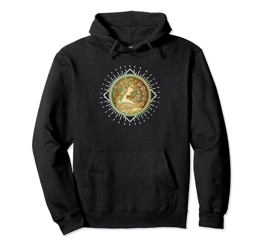 Lady Art Nouveau Hoodie - Minimalist Print Unisex - T-Shirt, Sweatshirt, Hoodie