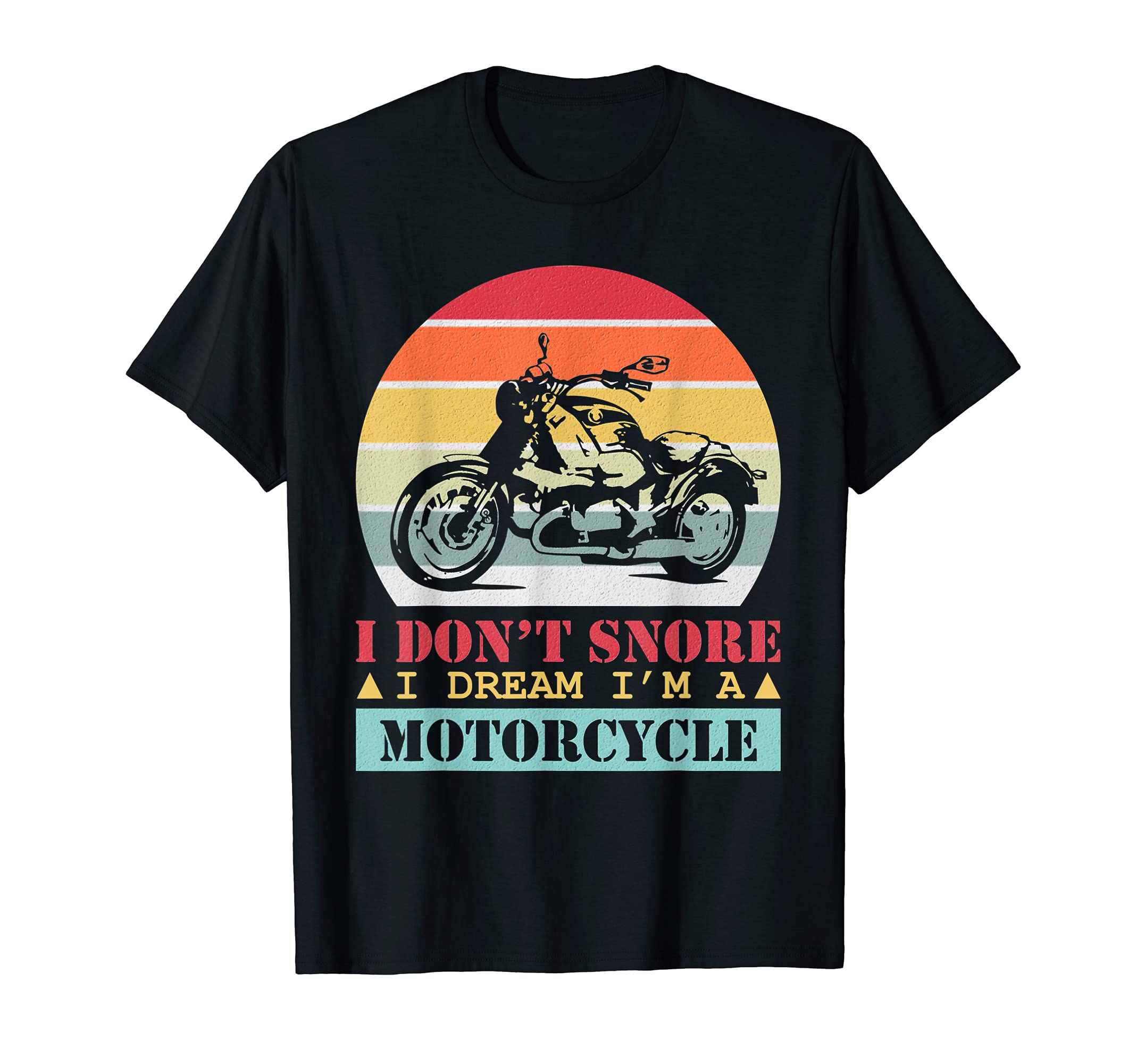 Mens Funny Motorcycle Snoring T-Shirt - Custom Art Print Men Women - T-Shirt, Sweatshirt, Hoodie