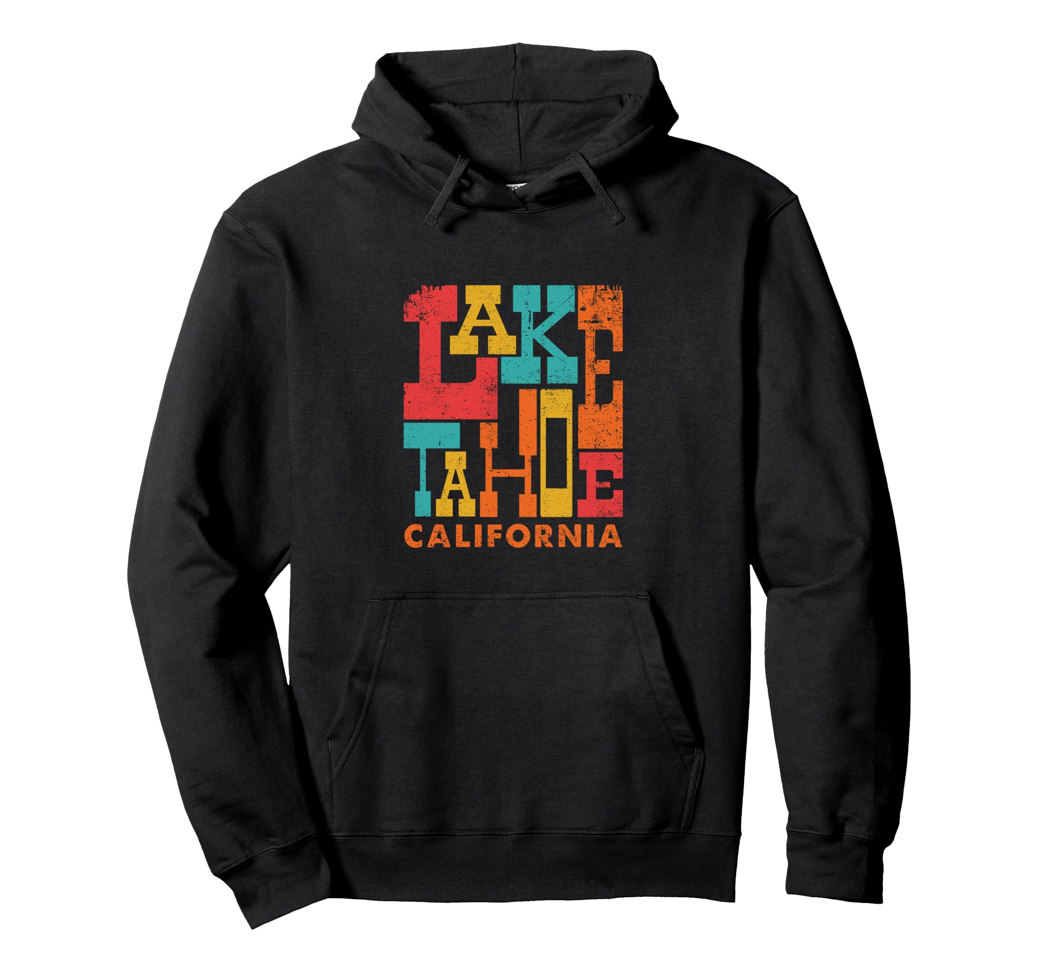 Lake Tahoe California Colorful Hoodie - Casual Everyday Wear Men Women - T-Shirt, Sweatshirt, Hoodie