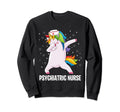 Psychiatric Nurse Dab Unicorn Rn Sweatshirt - Minimalist Print for Adults - T-Shirt, Sweatshirt, Hoodie