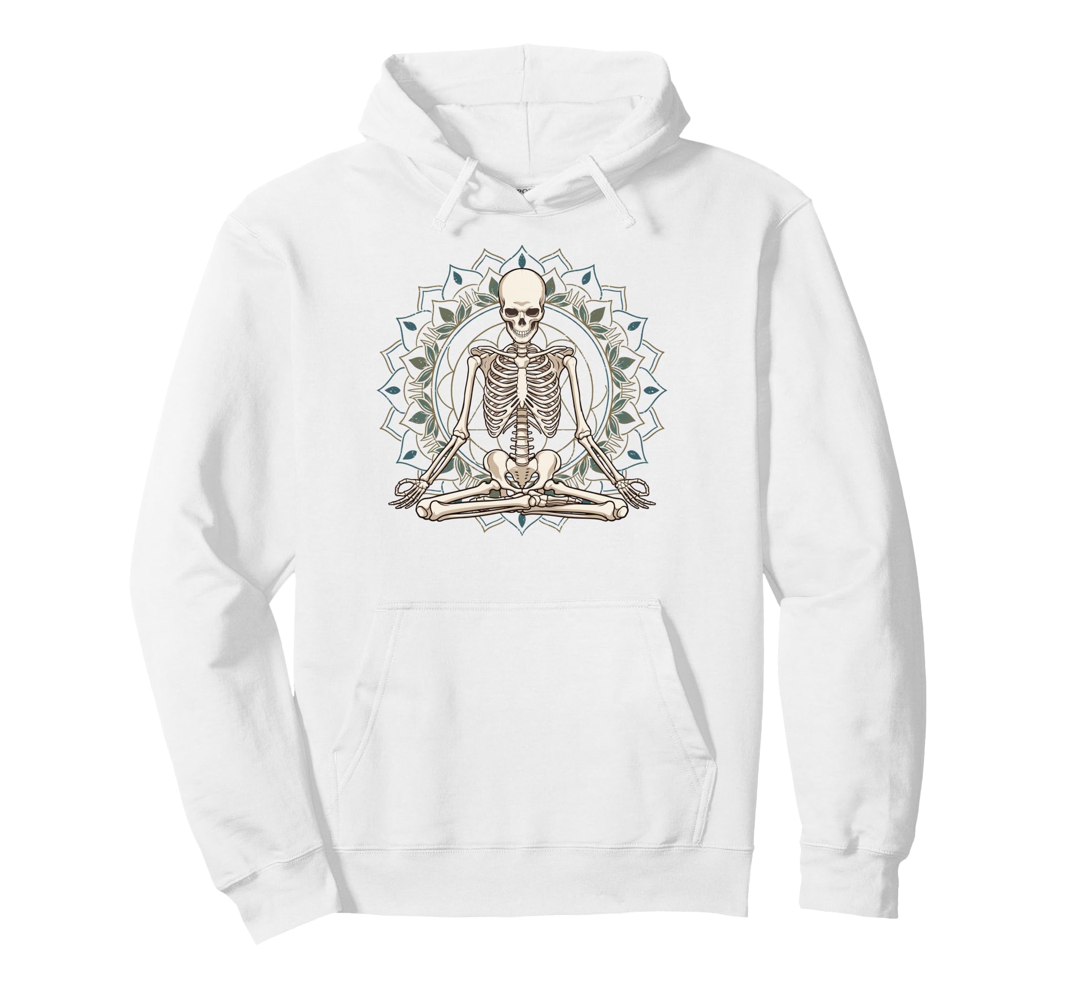 Yoga Meditation Lotus Pose Skeleton Hoodie - Casual Everyday Wear Unisex - T-Shirt, Sweatshirt, Hoodie