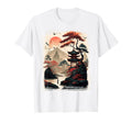 Japanese Flower Mountain View Landscape T-Shirt - Unique Graphic Men Women - T-Shirt, Sweatshirt, Hoodie