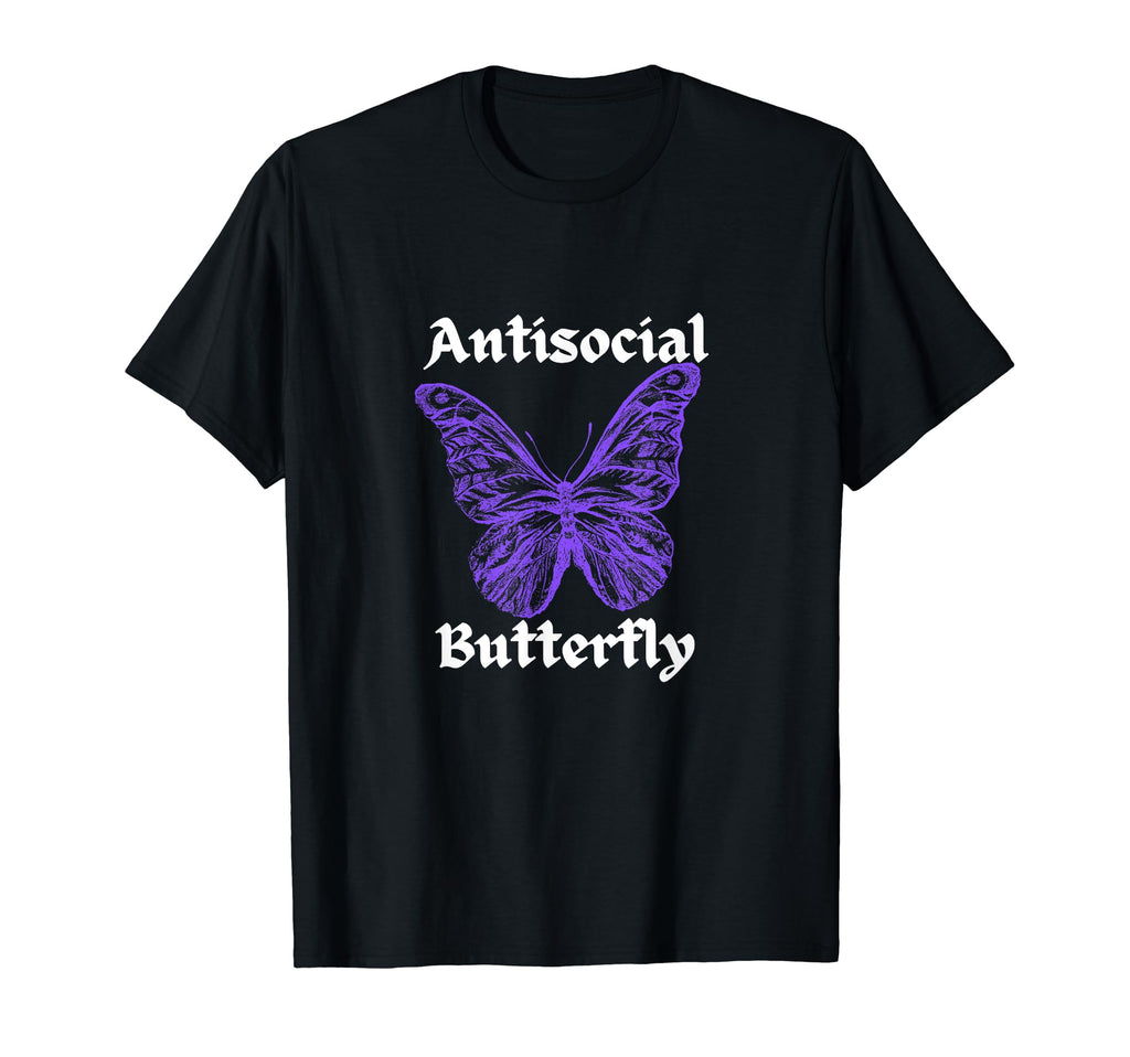 Antisocial Butterfly T-Shirt - Aesthetic Graphic for Adults - T-Shirt, Sweatshirt, Hoodie