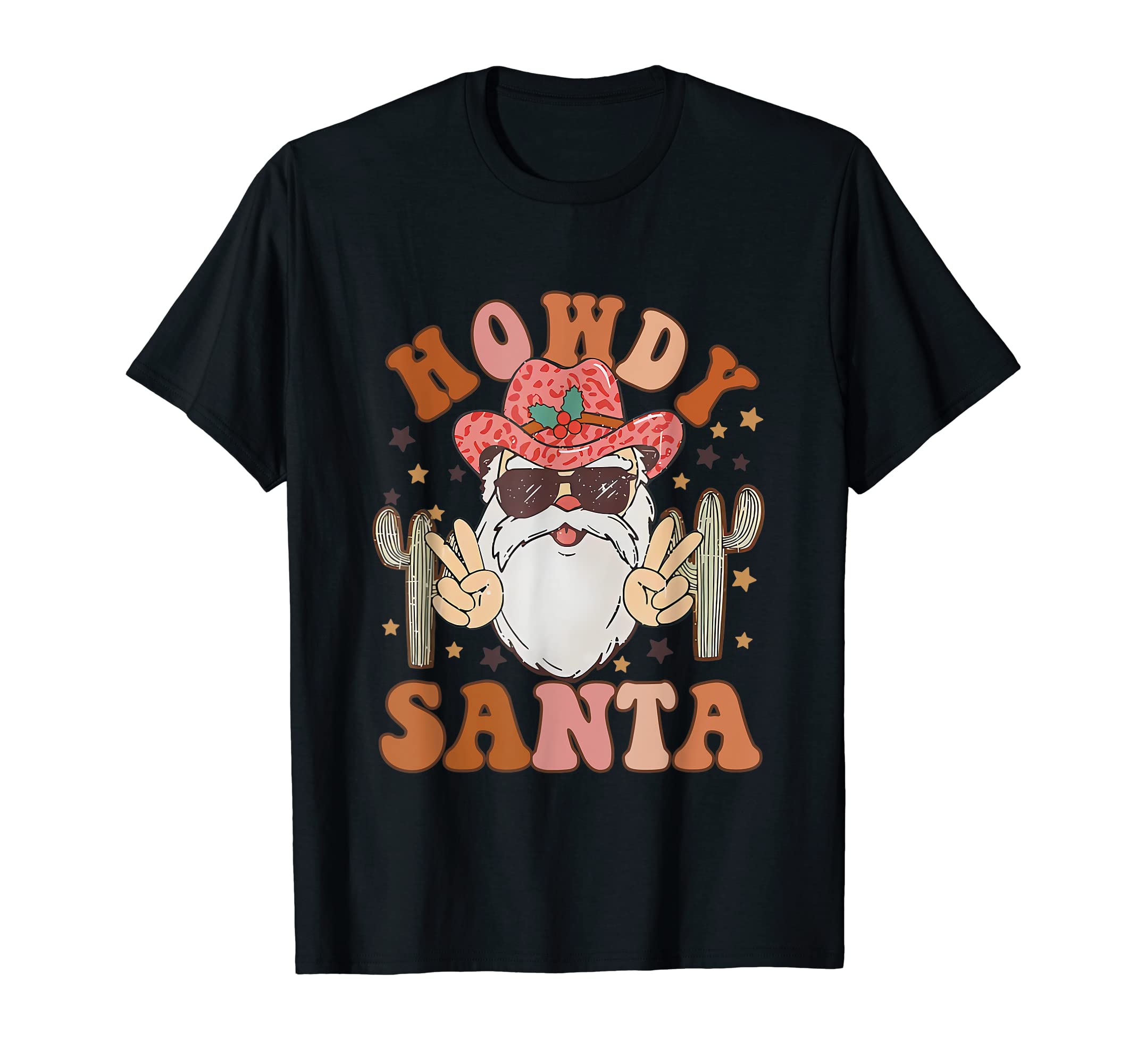 Cowboy Howdy Santa Western Cowgirl T-Shirt - Aesthetic Graphic Unisex - T-Shirt, Sweatshirt, Hoodie