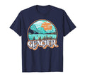 Glacier National Park Distressed Sketch T-Shirt - Graphic Print Unisex - T-Shirt, Sweatshirt, Hoodie