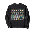 Color Mid Century Long Neck Cats 50S 60S Sweatshirt - Graphic Print Unisex - T-Shirt, Sweatshirt, Hoodie