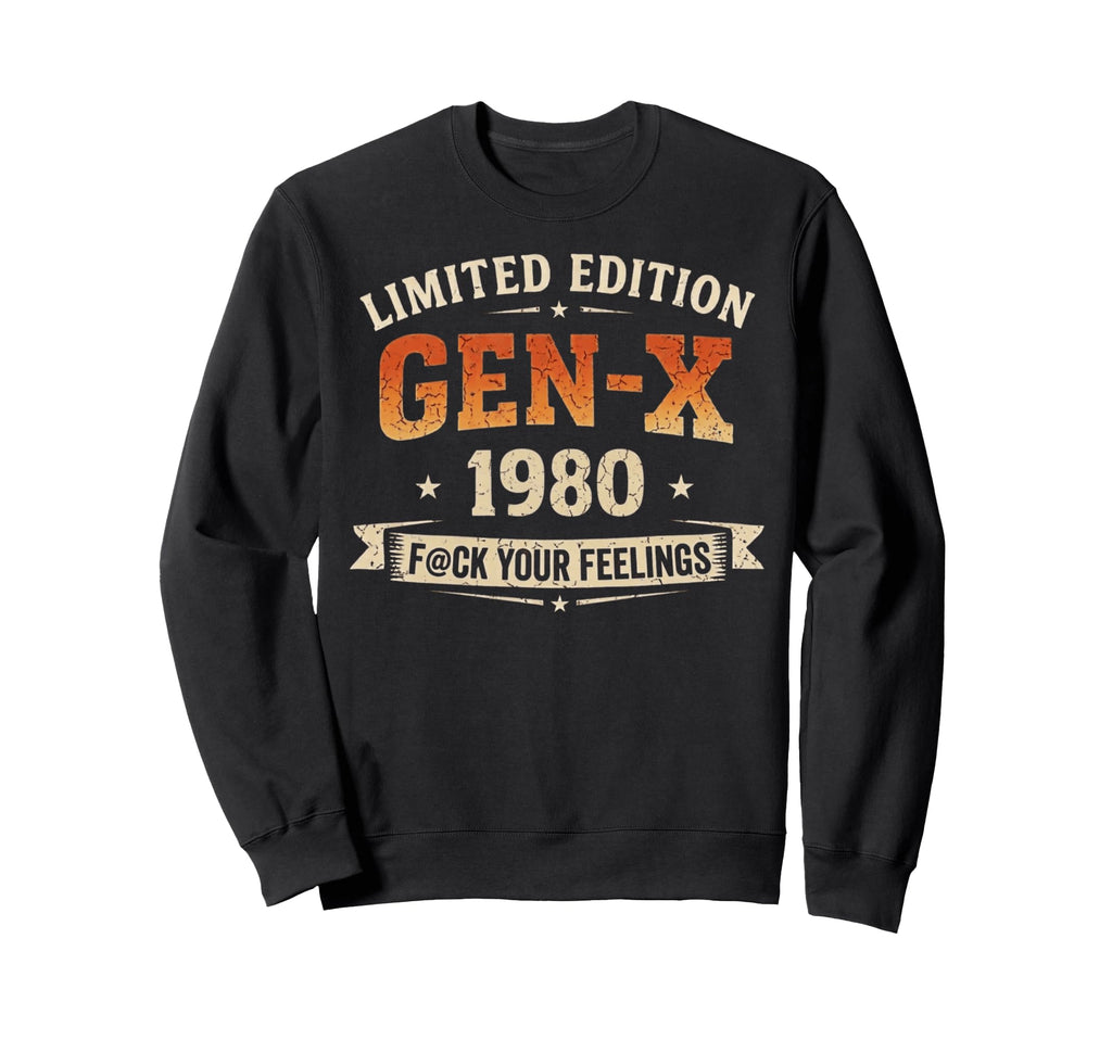 Gen X 1980 Mom Dad Birthday Sweatshirt - Minimalist Print Unisex - T-Shirt, Sweatshirt, Hoodie