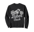Biker Chick Motorcycle Biker Sweatshirt - Aesthetic Graphic Unisex - T-Shirt, Sweatshirt, Hoodie
