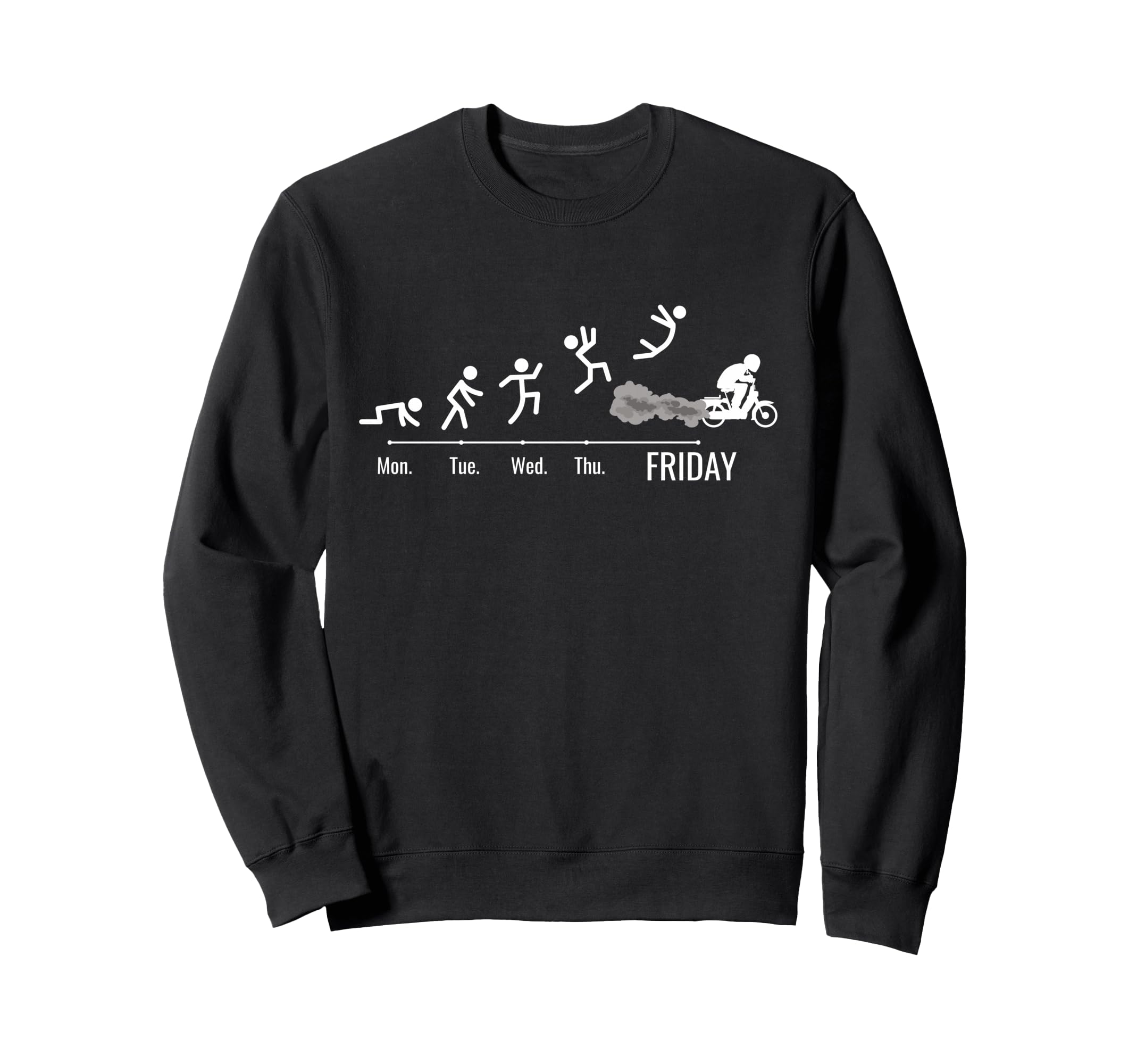 Moped Bike Mofas Moped Weekend Sweatshirt - Trendy Graphic Men Women - T-Shirt, Sweatshirt, Hoodie