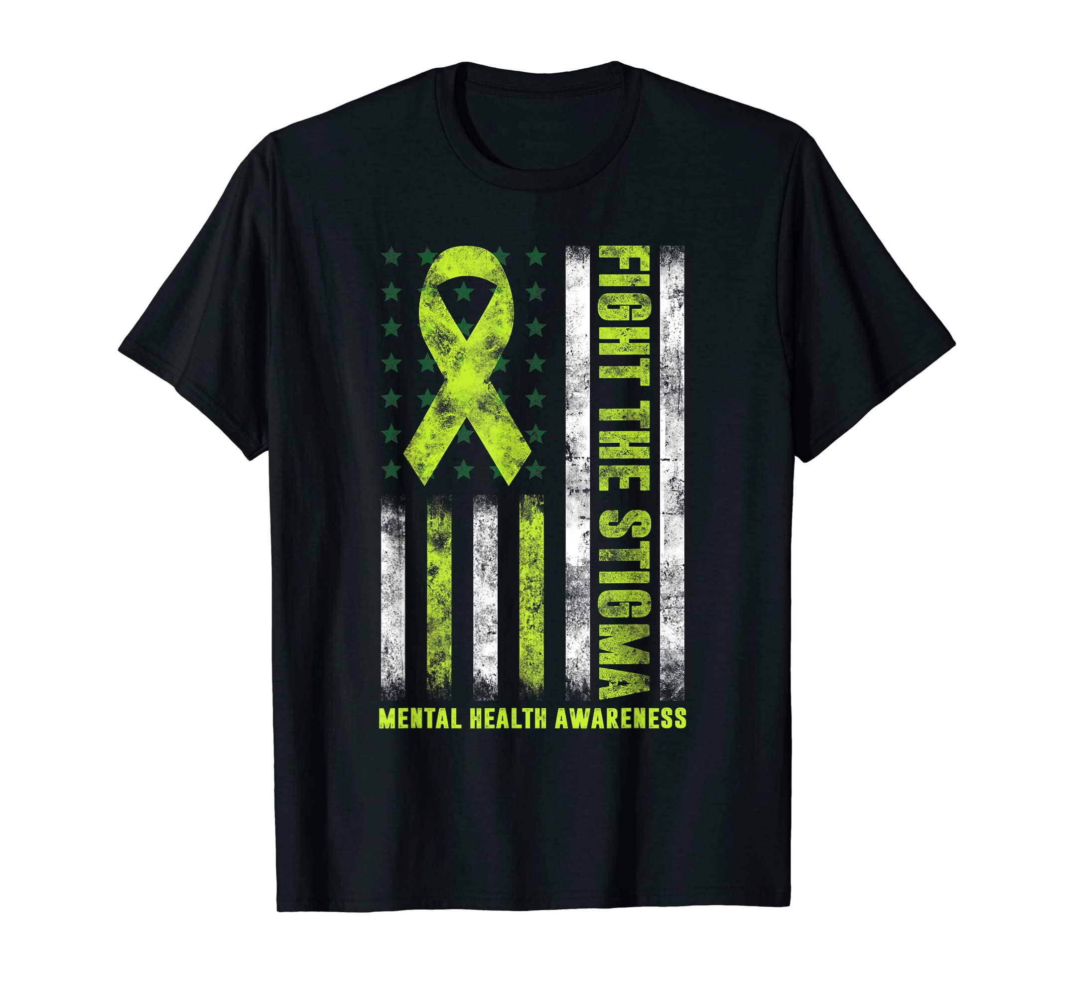 May We Wear Green Fight Stigma Mental T-Shirt - Unique Graphic for Adults - T-Shirt, Sweatshirt, Hoodie