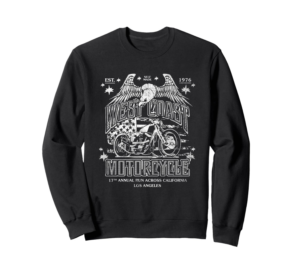 Trendy West Coast Motorcycle Est Sweatshirt - Aesthetic Graphic Men Women - T-Shirt, Sweatshirt, Hoodie