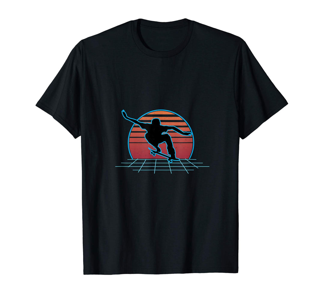 Neon Skateboard Skater 80S T-Shirt - Unique Graphic Men Women - T-Shirt, Sweatshirt, Hoodie