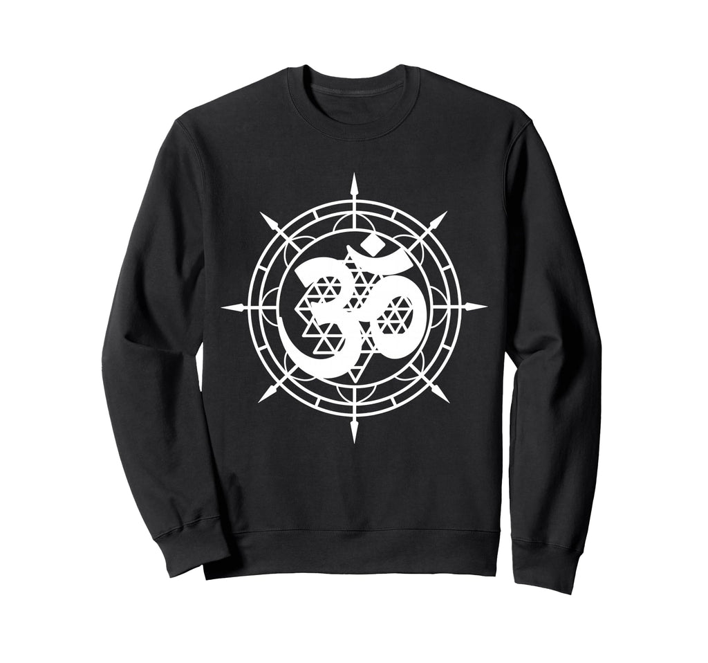 Sacred Geometry Om Symbol Spiritual Sweatshirt - Unique Graphic Unisex - T-Shirt, Sweatshirt, Hoodie