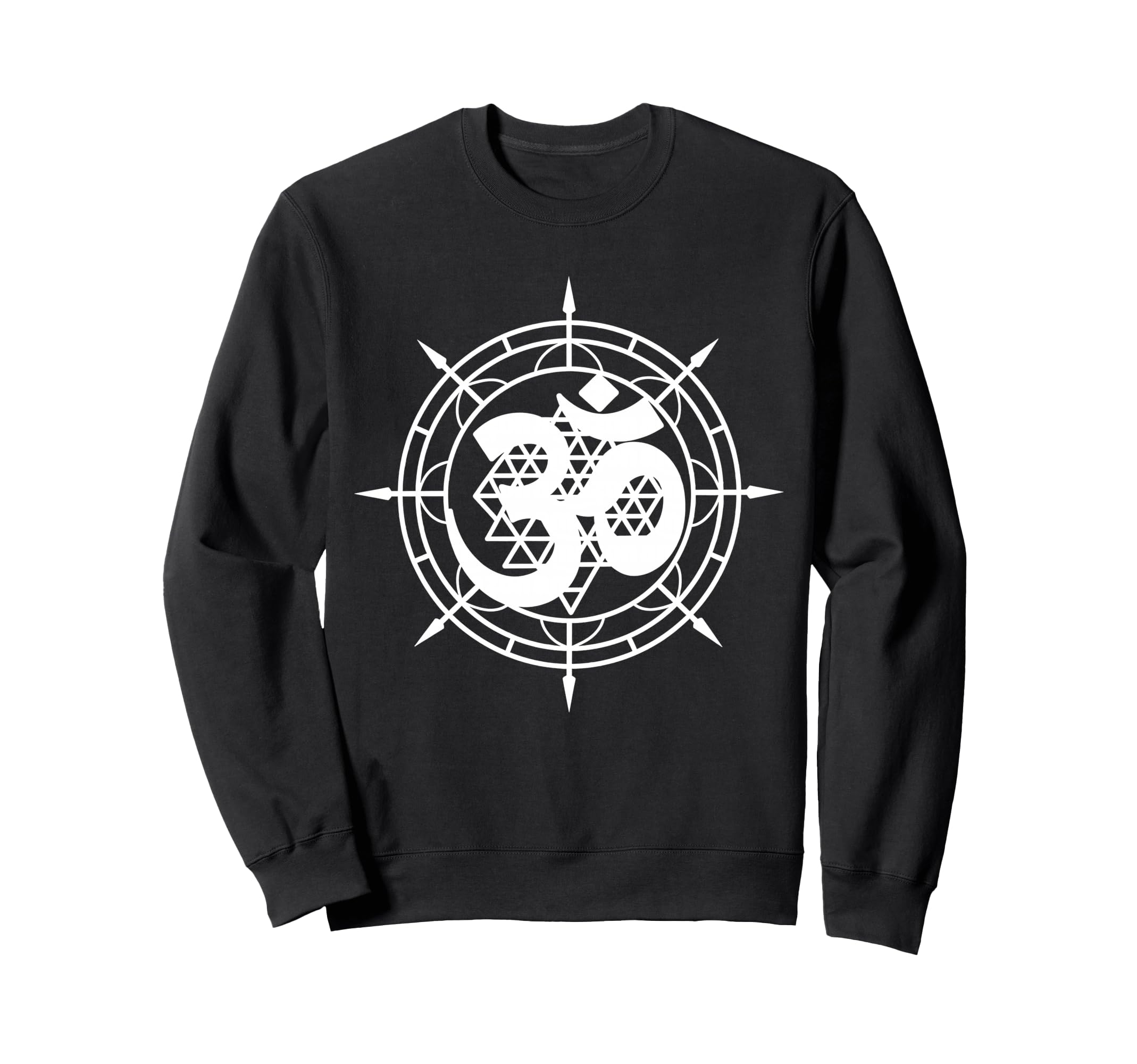 Sacred Geometry Om Symbol Spiritual Sweatshirt - Unique Graphic Unisex - T-Shirt, Sweatshirt, Hoodie