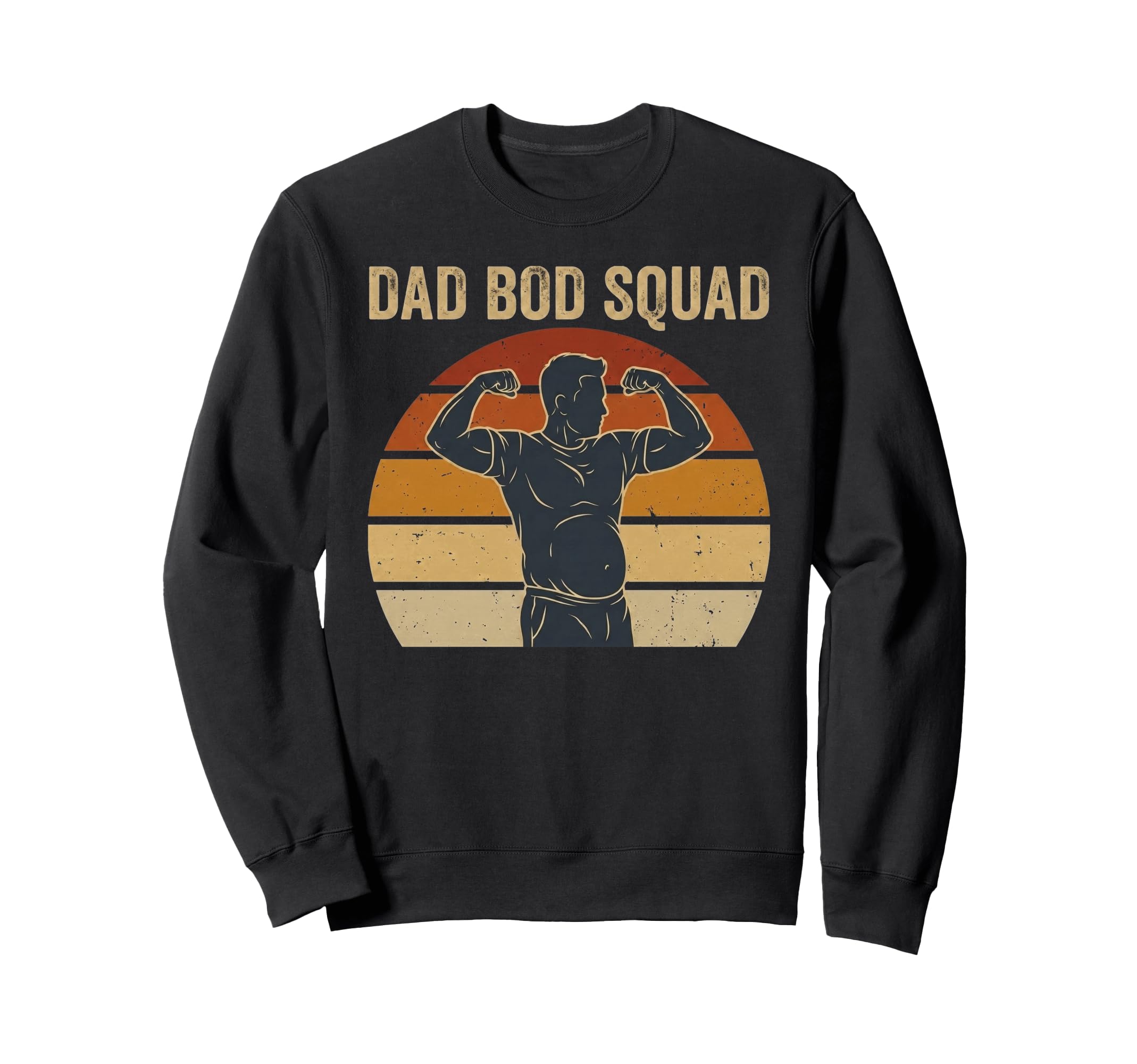 Dad Bod Squad Funny Flexing Papa Sweatshirt - Aesthetic Graphic Unisex - T-Shirt, Sweatshirt, Hoodie