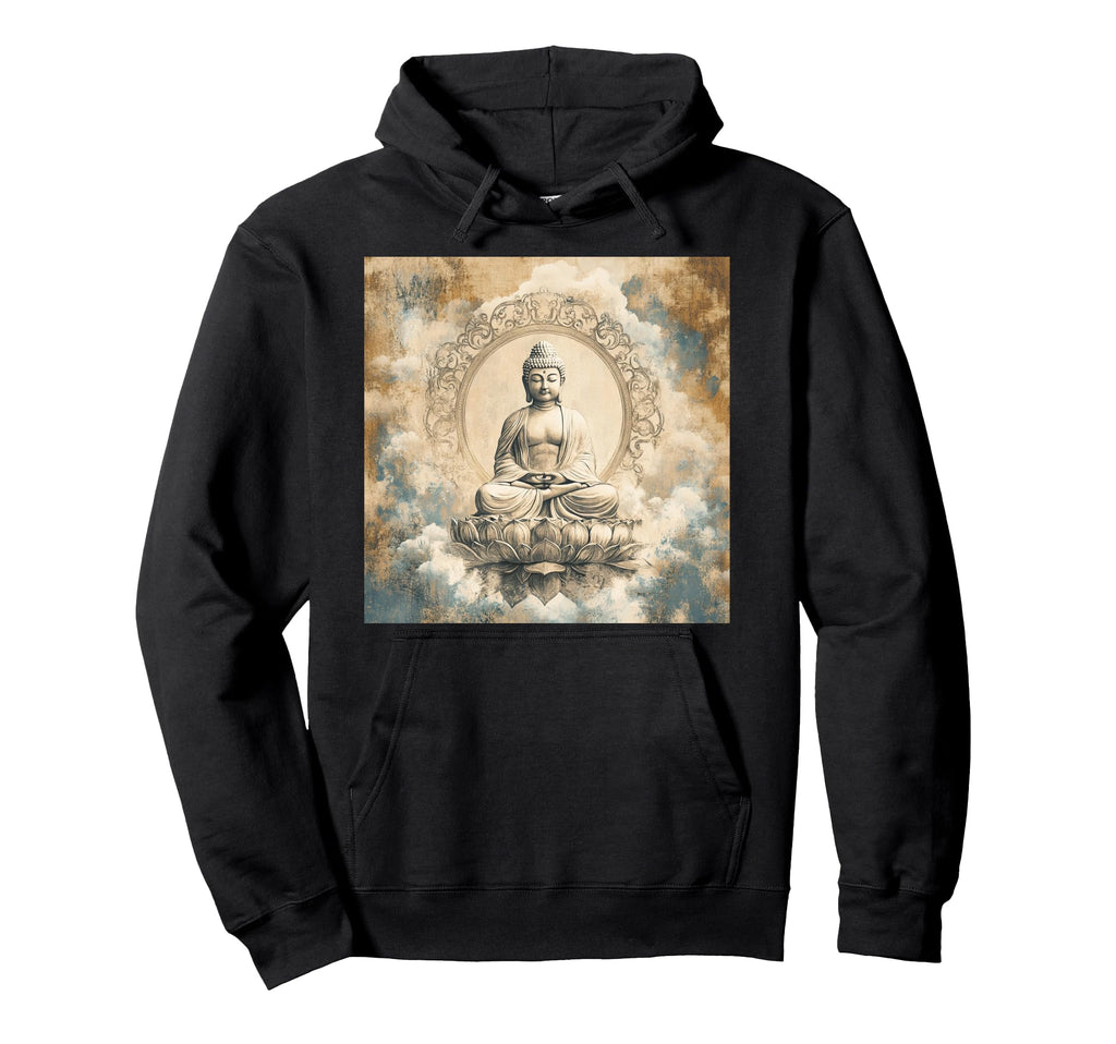Meditating Buddha Tibetan Buddhism Hoodie - Aesthetic Graphic Unisex - T-Shirt, Sweatshirt, Hoodie