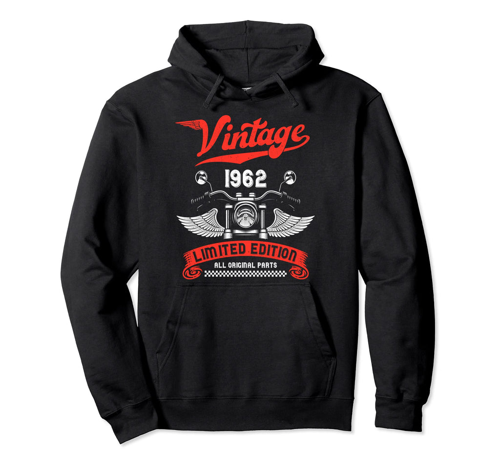 Biker 60Th Birthday 1962 Motorbike Hoodie - Custom Art Print Men Women - T-Shirt, Sweatshirt, Hoodie