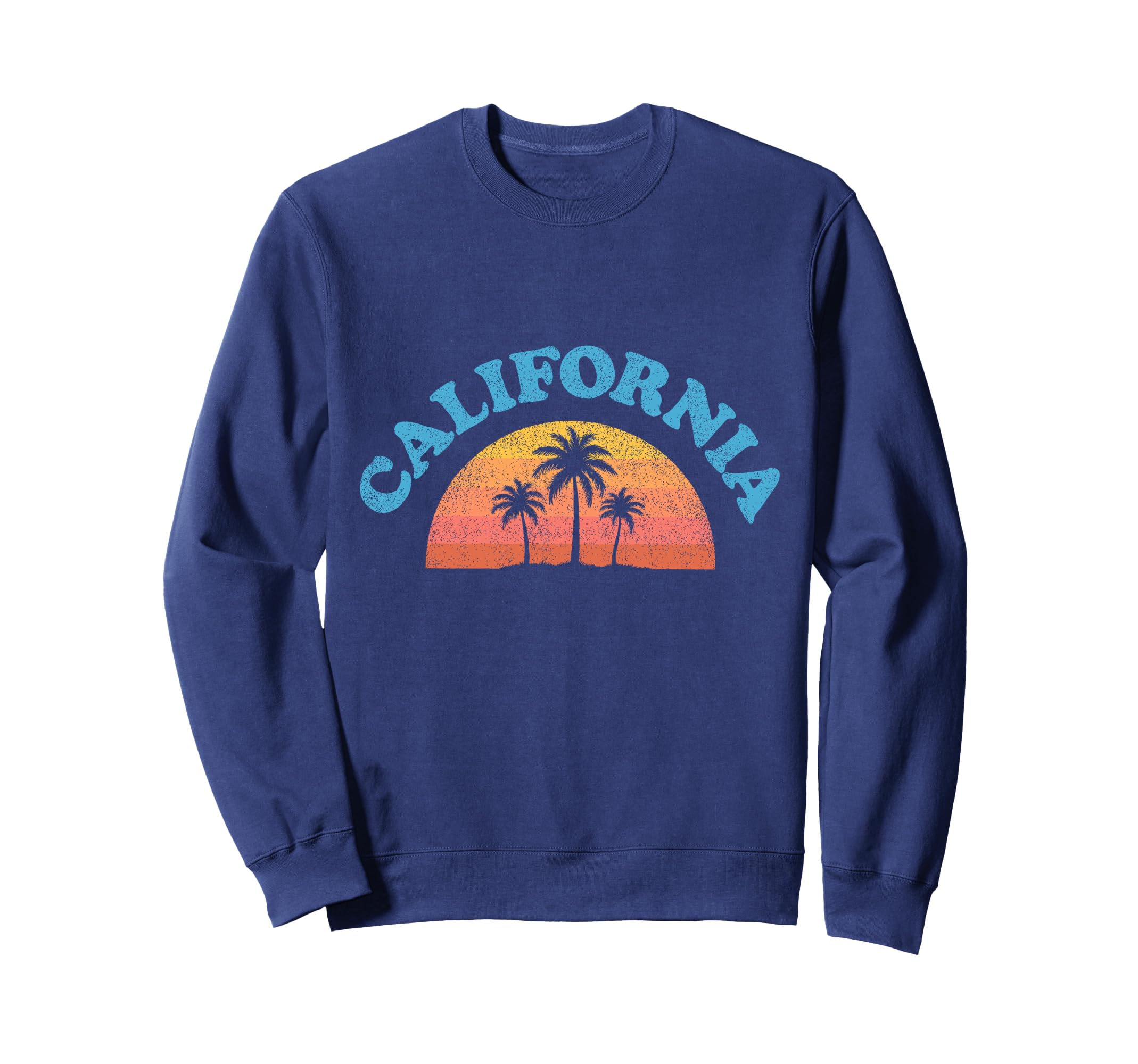 California Palm Trees Sunset 70S 80S Sweatshirt - Unique Graphic Men Women - T-Shirt, Sweatshirt, Hoodie
