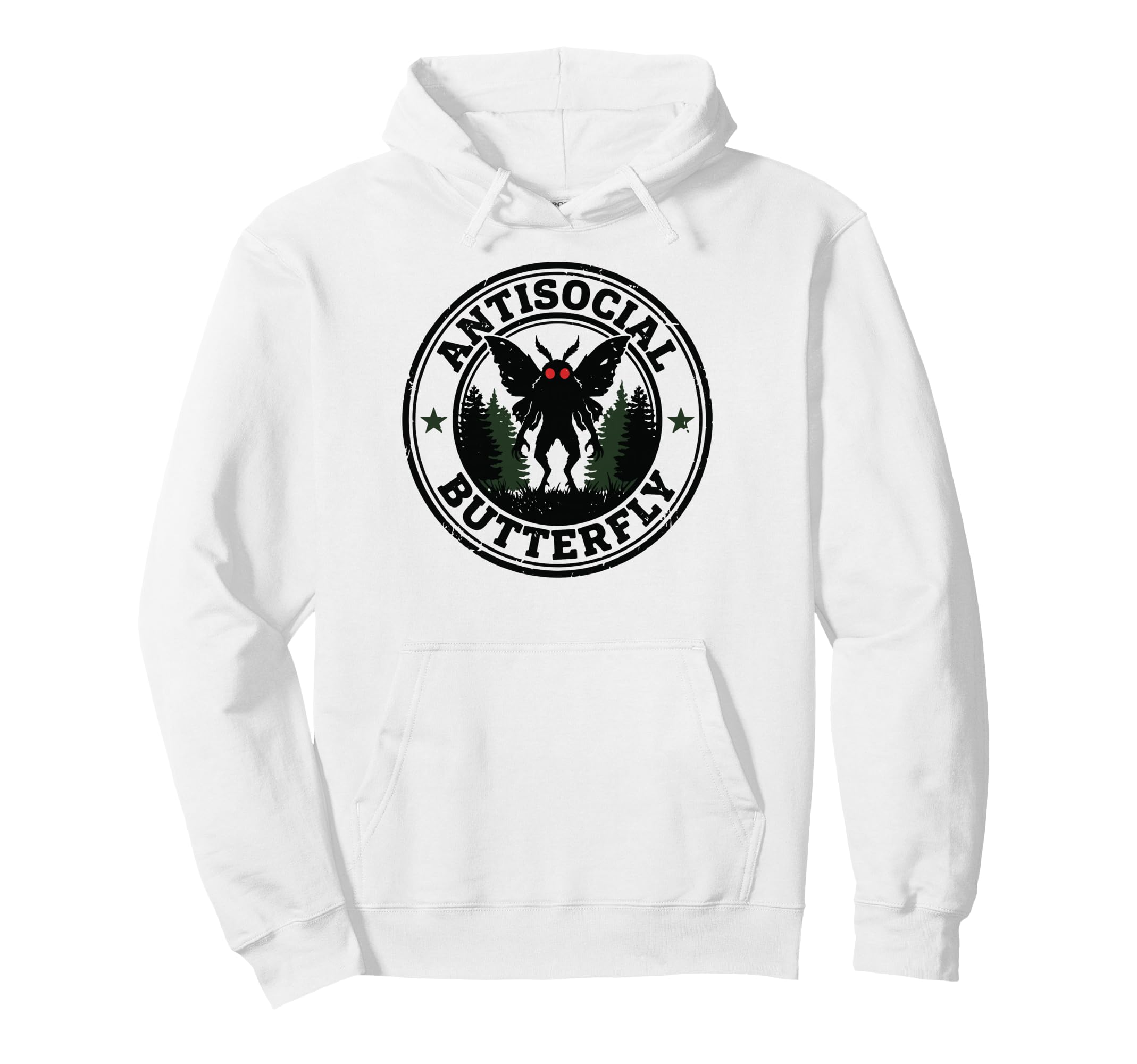 Cryptid Cryptozoology Mothman Introvert Hoodie - Trendy Graphic Unisex - T-Shirt, Sweatshirt, Hoodie