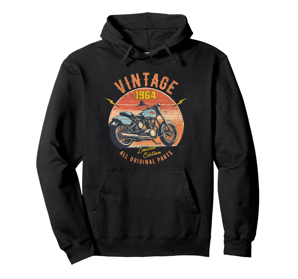 1964 Motorcycle Bikers Sixtieth Hoodie - Casual Everyday Wear Unisex - T-Shirt, Sweatshirt, Hoodie
