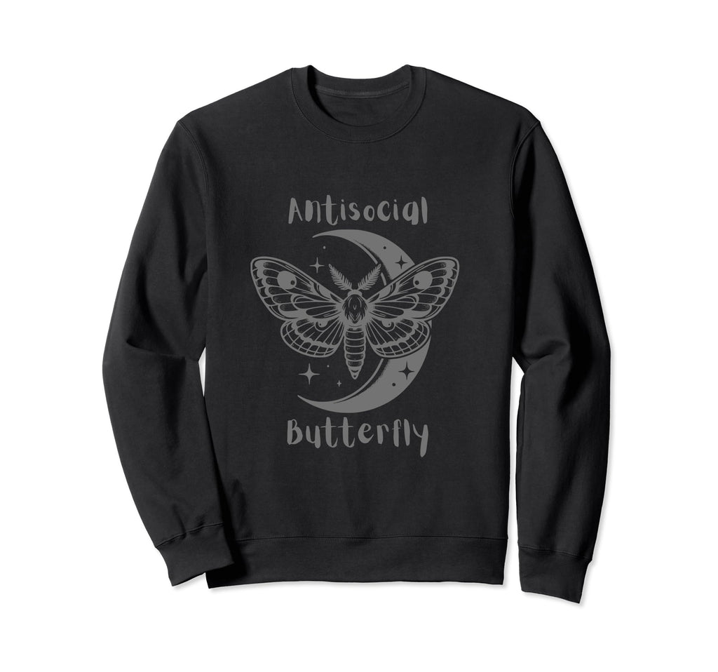Antisocial Butterfly Sweatshirt - Streetwear Style Unisex - T-Shirt, Sweatshirt, Hoodie