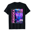 Fukuoka City 80S Synthwave Boba Tea T-Shirt - Custom Art Print Men Women - T-Shirt, Sweatshirt, Hoodie