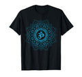 Blue Om Meditation Mandala T-Shirt - Casual Everyday Wear Unisex - T-Shirt, Sweatshirt, Hoodie