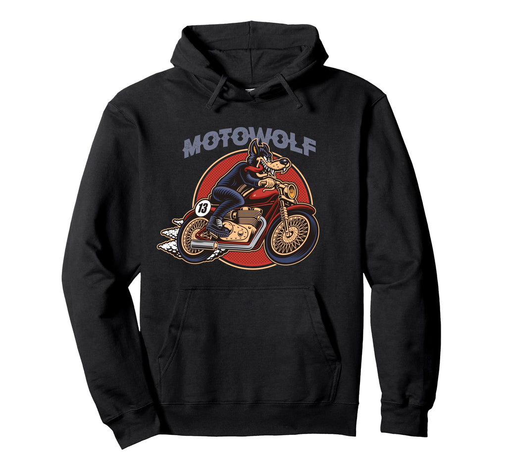 Motowolf Motorcycle Racing Hoodie - Unique Graphic Men Women - T-Shirt, Sweatshirt, Hoodie