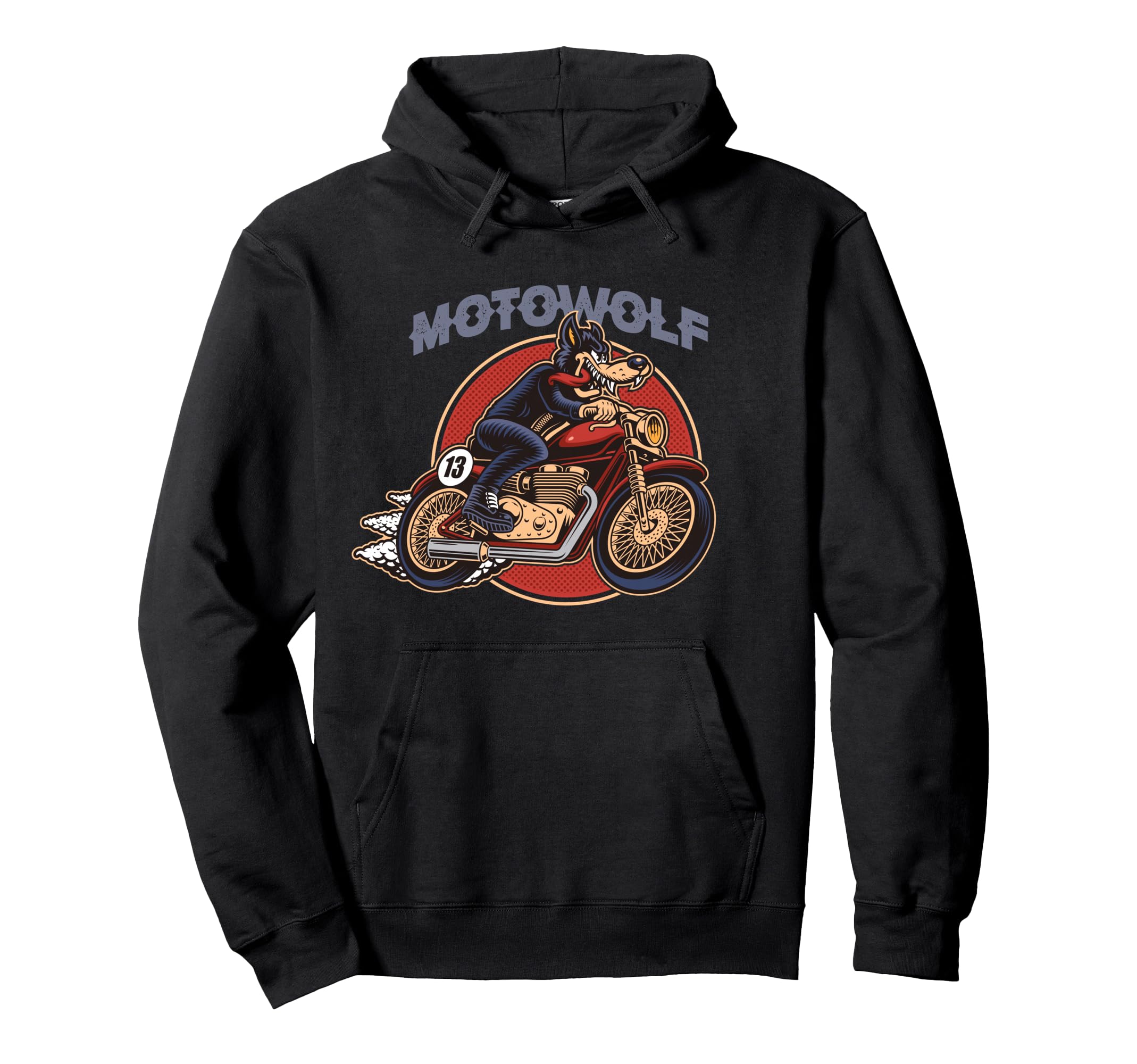 Motowolf Motorcycle Racing Hoodie - Unique Graphic Men Women - T-Shirt, Sweatshirt, Hoodie