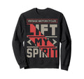 Motorcycles Lift My Spirit Sweatshirt - Graphic Print Unisex - T-Shirt, Sweatshirt, Hoodie