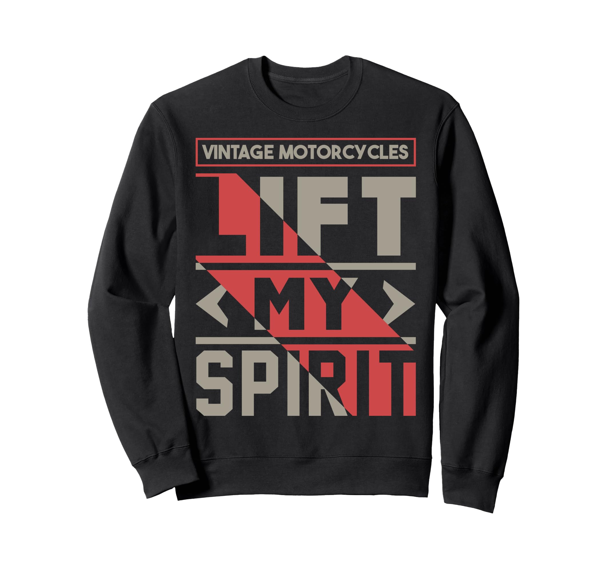 Motorcycles Lift My Spirit Sweatshirt - Graphic Print Unisex - T-Shirt, Sweatshirt, Hoodie
